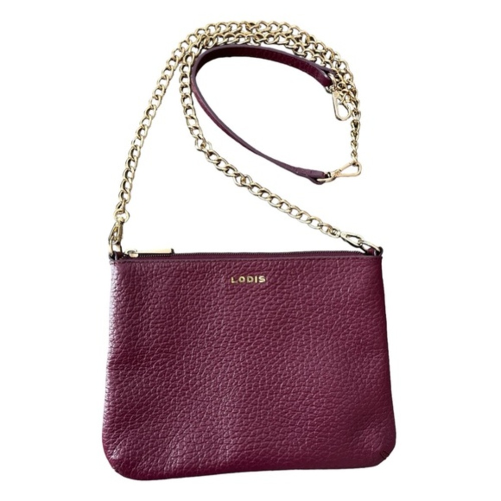 LODIS NWOT Maroon Bag Purse Crossbody Leather Gold Chain Strap